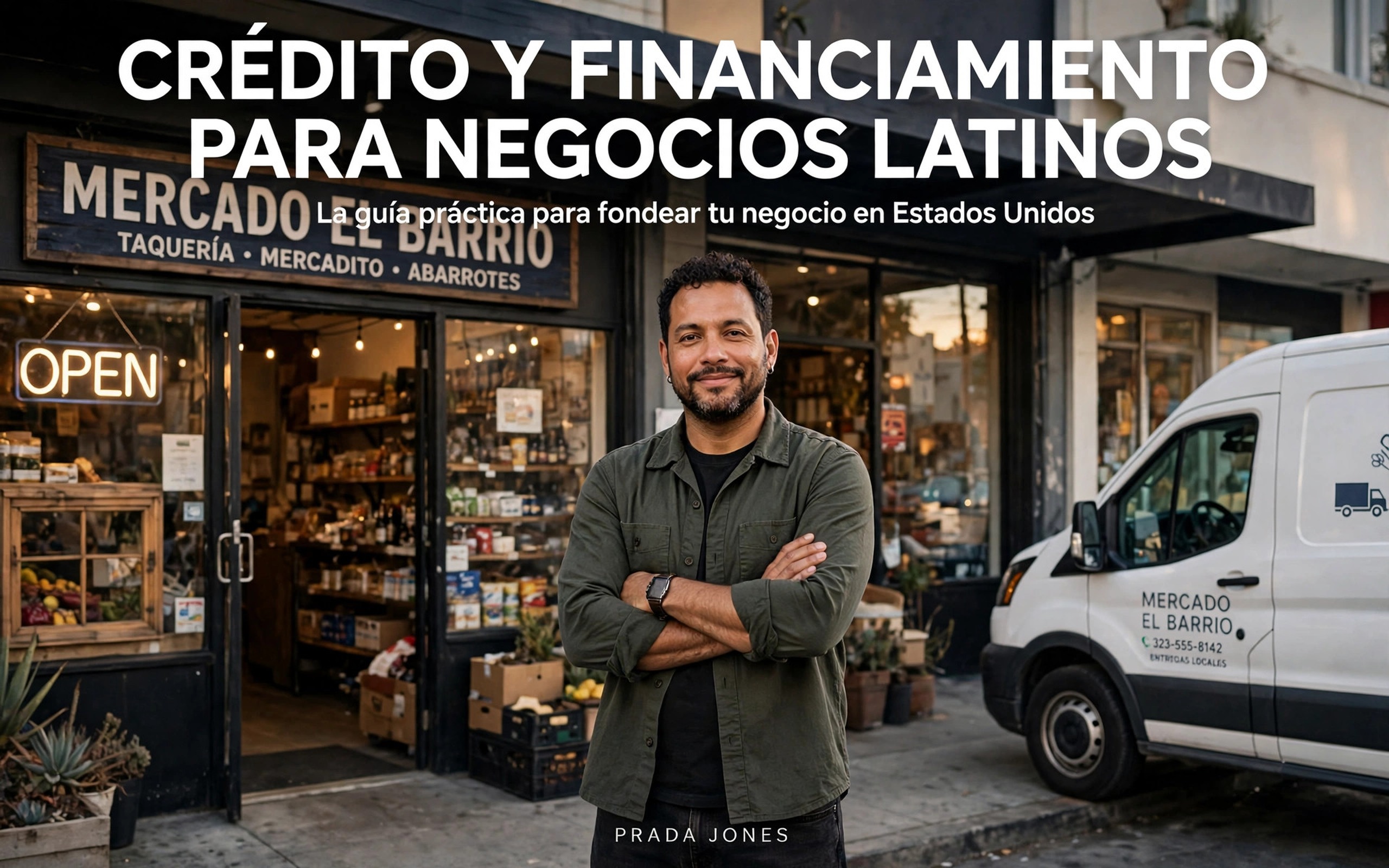 Portada de Crédito y Financiamiento para Negocios Latinos de Prada Jones